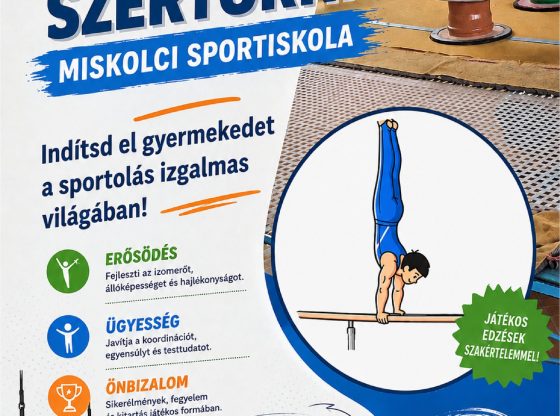 A Miskolci Sportiskola torna szakosztálya toborzót tart 5-6 éves fiúk számára. További információk a plakáton!